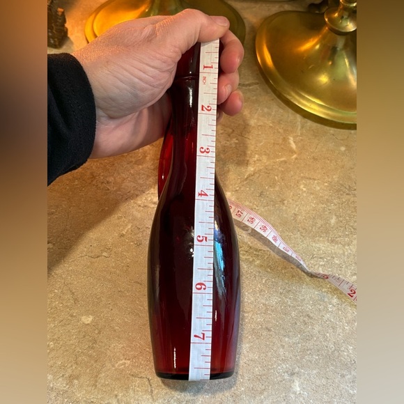 Vintage Anchor Hocking Royal Ruby Vase Pitcher Depression Glass 7.75" - Picture 11 of 11